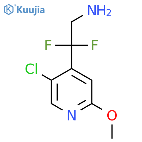 2-(5-chloro-2-methoxypyridin-4-yl)-2,2-difluoroethan-1-amine structure