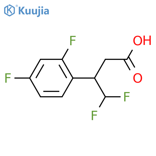 3-(2,4-difluorophenyl)-4,4-difluorobutanoic acid structure