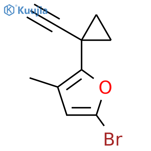 5-bromo-2-(1-ethynylcyclopropyl)-3-methylfuran structure