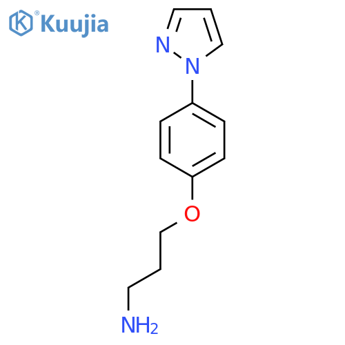 3-4-(1H-pyrazol-1-yl)phenoxypropan-1-amine structure
