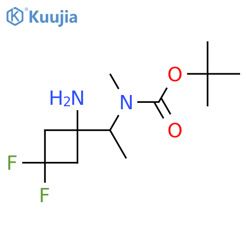 tert-butyl N-1-(1-amino-3,3-difluorocyclobutyl)ethyl-N-methylcarbamate structure