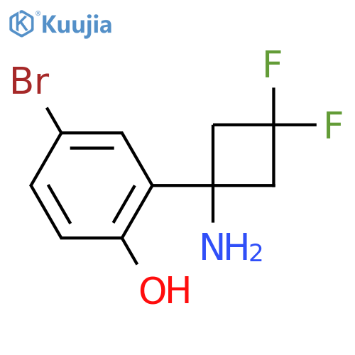 2-(1-amino-3,3-difluorocyclobutyl)-4-bromophenol structure