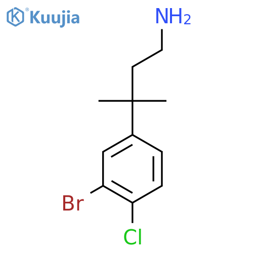 3-(3-Bromo-4-chlorophenyl)-3-methylbutan-1-amine structure