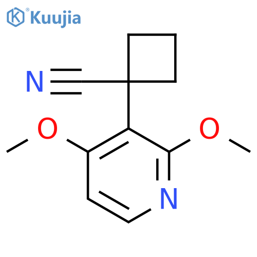 1-(2,4-dimethoxypyridin-3-yl)cyclobutane-1-carbonitrile structure