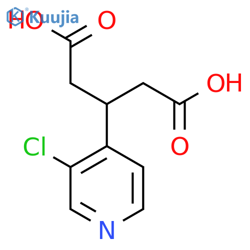 3-(3-chloropyridin-4-yl)pentanedioic acid structure
