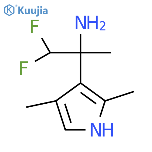 2-(2,4-dimethyl-1H-pyrrol-3-yl)-1,1-difluoropropan-2-amine structure