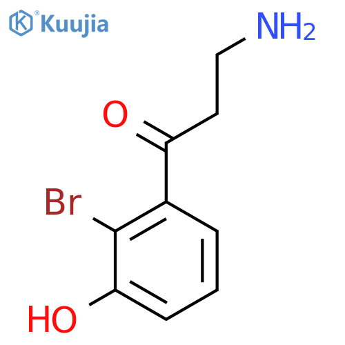 3-amino-1-(2-bromo-3-hydroxyphenyl)propan-1-one structure