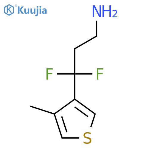 3,3-difluoro-3-(4-methylthiophen-3-yl)propan-1-amine structure