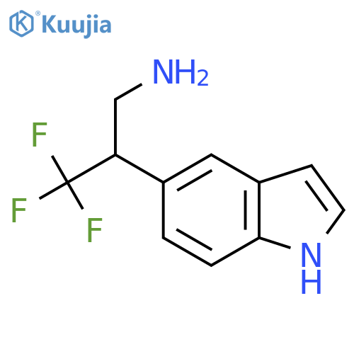 3,3,3-trifluoro-2-(1H-indol-5-yl)propan-1-amine structure