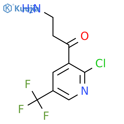 3-amino-1-2-chloro-5-(trifluoromethyl)pyridin-3-ylpropan-1-one structure