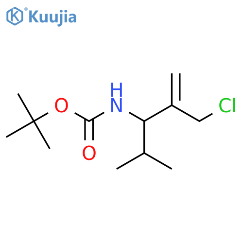 tert-butyl N-2-(chloromethyl)-4-methylpent-1-en-3-ylcarbamate structure