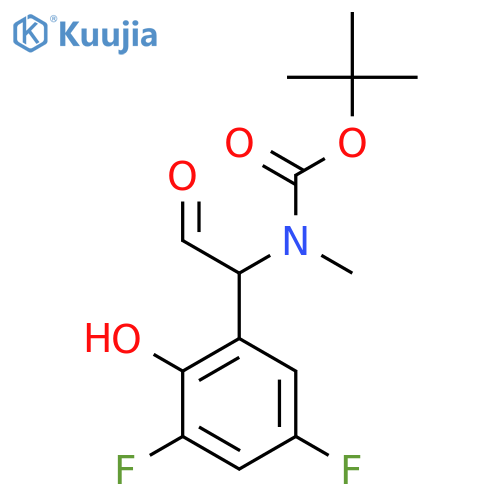 tert-butyl N-1-(3,5-difluoro-2-hydroxyphenyl)-2-oxoethyl-N-methylcarbamate structure
