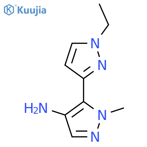 5-(1-ethyl-1H-pyrazol-3-yl)-1-methyl-1H-pyrazol-4-amine structure