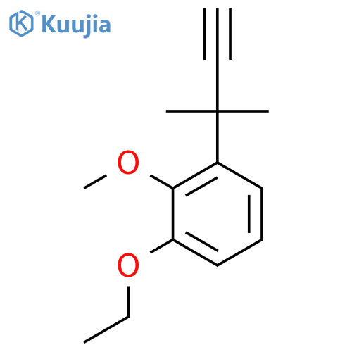 1-ethoxy-2-methoxy-3-(2-methylbut-3-yn-2-yl)benzene structure