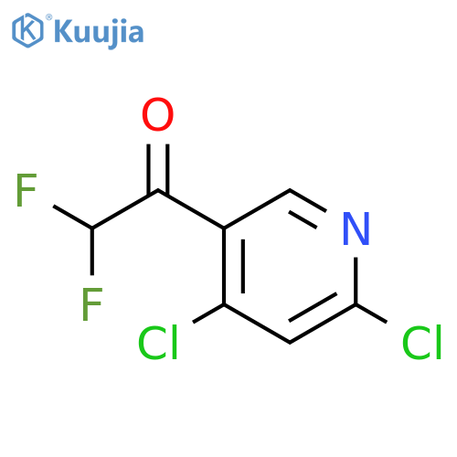 1-(4,6-dichloropyridin-3-yl)-2,2-difluoroethan-1-one structure
