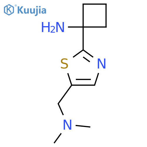 1-{5-(dimethylamino)methyl-1,3-thiazol-2-yl}cyclobutan-1-amine structure