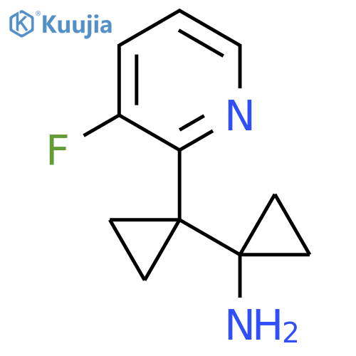 1-1-(3-fluoropyridin-2-yl)cyclopropylcyclopropan-1-amine structure