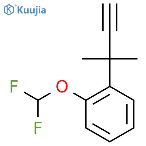 1-(difluoromethoxy)-2-(2-methylbut-3-yn-2-yl)benzene structure