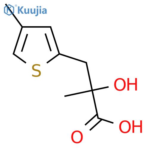 2-hydroxy-2-methyl-3-(4-methylthiophen-2-yl)propanoic acid structure