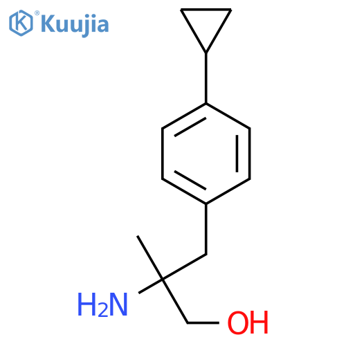 2-amino-3-(4-cyclopropylphenyl)-2-methylpropan-1-ol structure