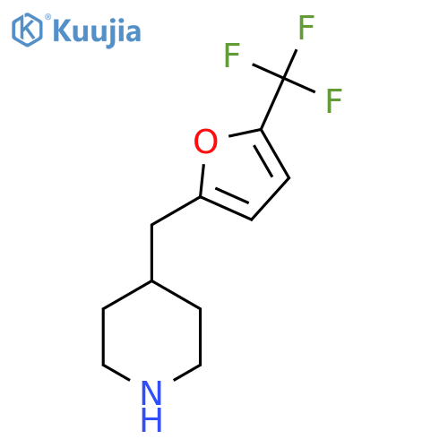 4-{5-(trifluoromethyl)furan-2-ylmethyl}piperidine structure