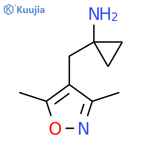 1-(dimethyl-1,2-oxazol-4-yl)methylcyclopropan-1-amine structure