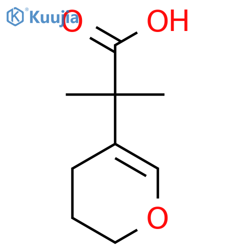 2-(3,4-dihydro-2H-pyran-5-yl)-2-methylpropanoic acid structure