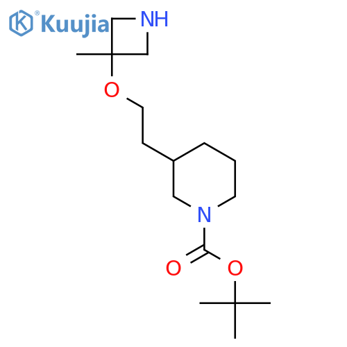 tert-butyl 3-{2-(3-methylazetidin-3-yl)oxyethyl}piperidine-1-carboxylate structure