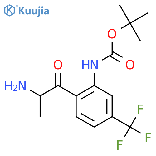 tert-butyl N-2-(2-aminopropanoyl)-5-(trifluoromethyl)phenylcarbamate structure