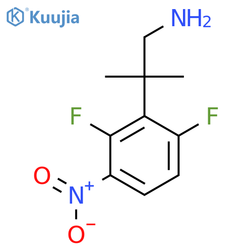 2-(2,6-difluoro-3-nitrophenyl)-2-methylpropan-1-amine structure