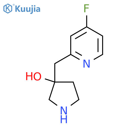 3-(4-fluoropyridin-2-yl)methylpyrrolidin-3-ol structure
