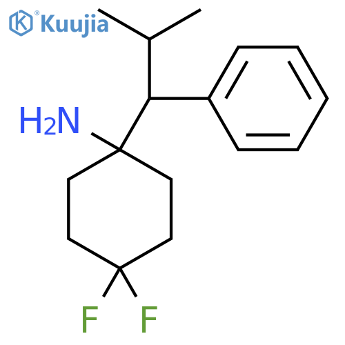 4,4-difluoro-1-(2-methyl-1-phenylpropyl)cyclohexan-1-amine structure