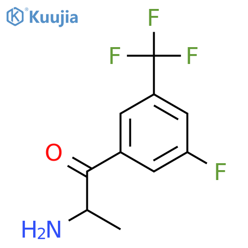 2-amino-1-3-fluoro-5-(trifluoromethyl)phenylpropan-1-one structure