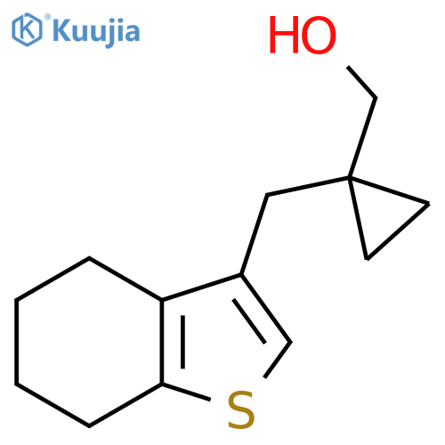 {1-(4,5,6,7-tetrahydro-1-benzothiophen-3-yl)methylcyclopropyl}methanol structure