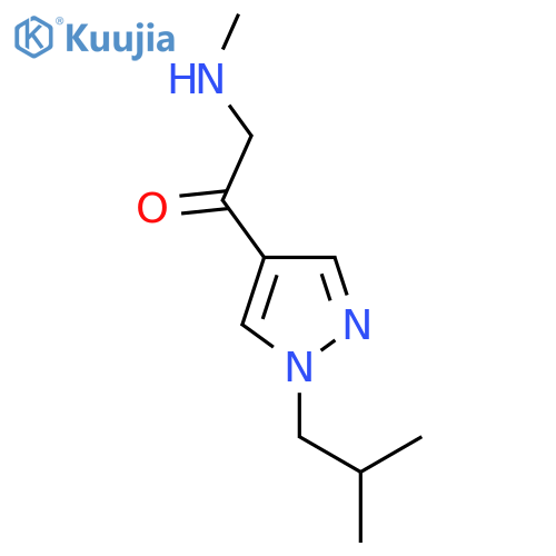 2-(methylamino)-1-1-(2-methylpropyl)-1H-pyrazol-4-ylethan-1-one structure
