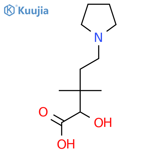 2-hydroxy-3,3-dimethyl-5-(pyrrolidin-1-yl)pentanoic acid structure