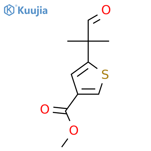 methyl 5-(2-methyl-1-oxopropan-2-yl)thiophene-3-carboxylate structure