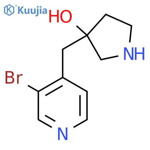 3-(3-bromopyridin-4-yl)methylpyrrolidin-3-ol structure