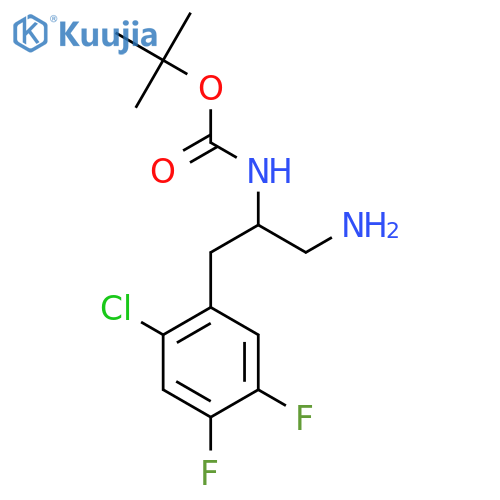 tert-butyl N-1-amino-3-(2-chloro-4,5-difluorophenyl)propan-2-ylcarbamate structure