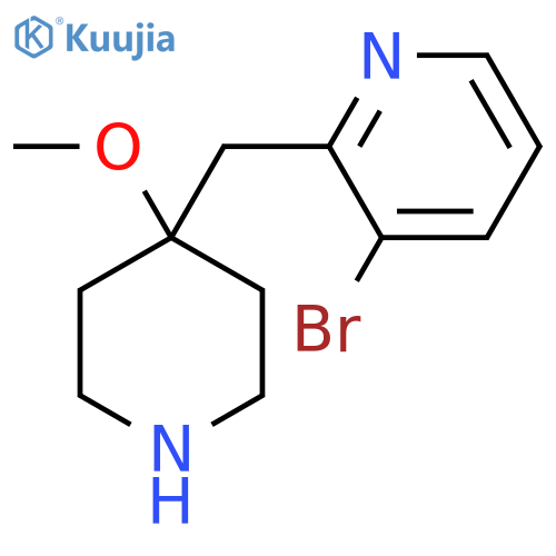 3-bromo-2-(4-methoxypiperidin-4-yl)methylpyridine structure