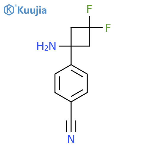 4-(1-amino-3,3-difluorocyclobutyl)benzonitrile structure