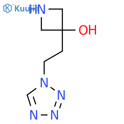 3-2-(1H-1,2,3,4-tetrazol-1-yl)ethylazetidin-3-ol structure