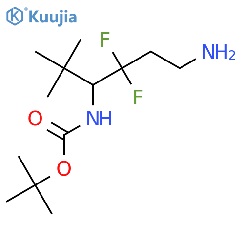 tert-butyl N-(6-amino-4,4-difluoro-2,2-dimethylhexan-3-yl)carbamate structure