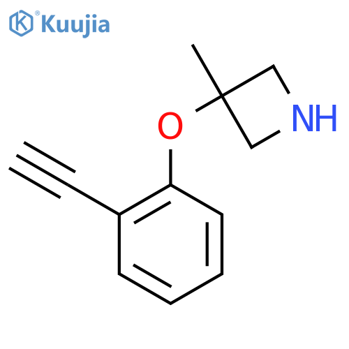 3-(2-ethynylphenoxy)-3-methylazetidine structure