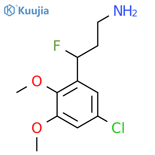 3-(5-chloro-2,3-dimethoxyphenyl)-3-fluoropropan-1-amine structure