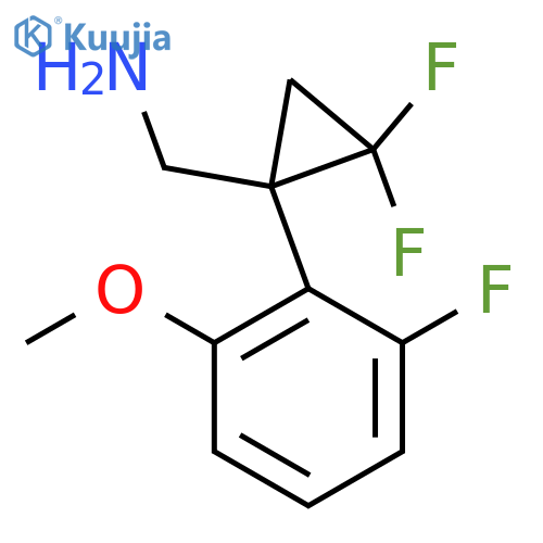 2,2-difluoro-1-(2-fluoro-6-methoxyphenyl)cyclopropylmethanamine structure