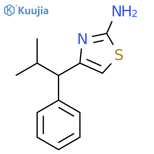 4-(2-methyl-1-phenylpropyl)-1,3-thiazol-2-amine structure