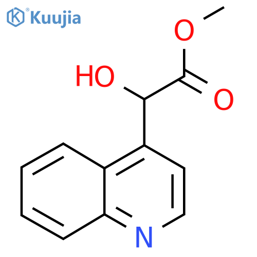 methyl 2-hydroxy-2-(quinolin-4-yl)acetate structure