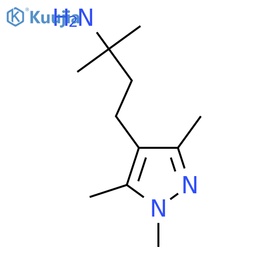 2-methyl-4-(trimethyl-1H-pyrazol-4-yl)butan-2-amine structure