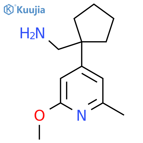 1-(2-methoxy-6-methylpyridin-4-yl)cyclopentylmethanamine structure